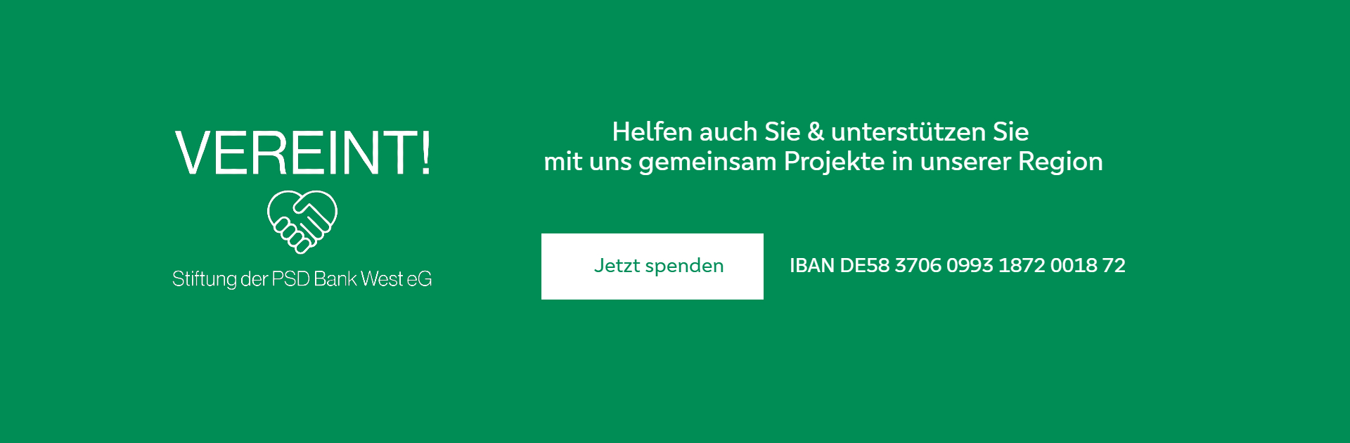 VEREINT! Die Stiftung der PSD Bank West eG
